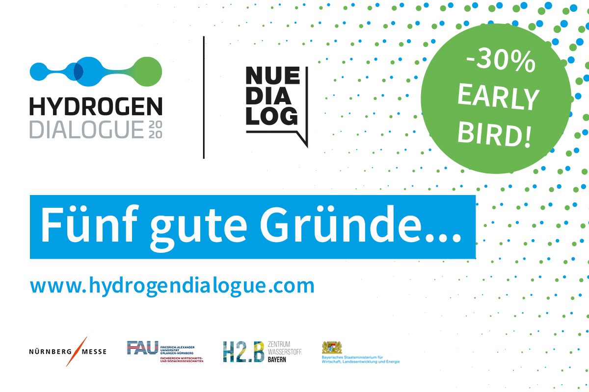 Fünf gute Gründe für die Teilnahme am #HYDROGEN DIALOGUE & #NUEdialog