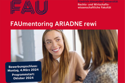 Zum Artikel "Noch bis 4. März bewerben für FAU-Mentoring-Programm ARIADNE rewi"